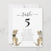 Dinosaur Themed Wedding Table Seating Chart (裏面)