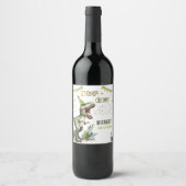 Dinosaur Three Rex 3rd Birthday Party  ワインラベル (正面)