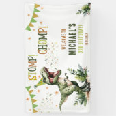 Dinosaur Three Rex 3rd Birthday Party  横断幕 (縦)