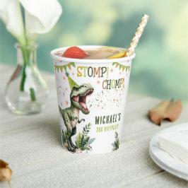 Dinosaur Three Rex 3rd Birthday Party  紙コップ