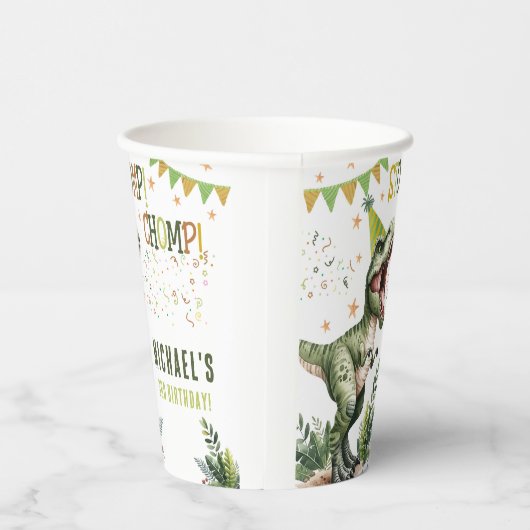 Dinosaur Three Rex 3rd Birthday Party  紙コップ (右)