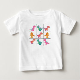 Dinosaur Tic Tac Toe Baby Jersey T-Shirt ベビーTシャツ