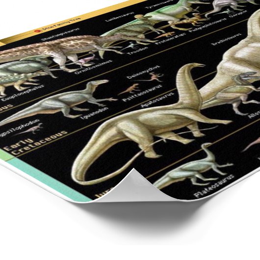 Dinosaur Timeline Biology ポスター (角)