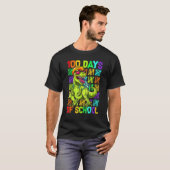 Dinosaur Trex Happy 100th Day Of School  Boys Kids Tシャツ (正面フル)