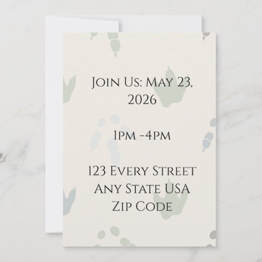 Dinosaur Twins 4th Birthday Invitations 招待状 (裏面)