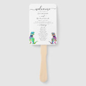 Dinosaur Two Grooms Gay Wedding Ceremony ハンドファン (正面)