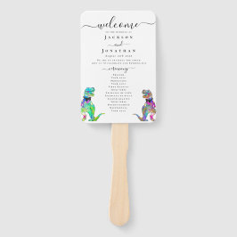 Dinosaur Two Grooms Gay Wedding Ceremony ハンドファン