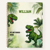 Dinosaur Tyrannosaurus Rex jungle ノートブック (正面)
