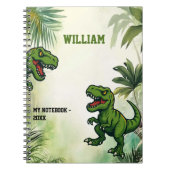 Dinosaur Tyrannosaurus Rex jungle ノートブック (正面)