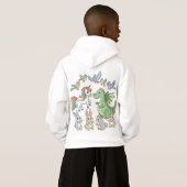 Dinosaur Unicorn Friends Kids' Hoodie (裏面フル)