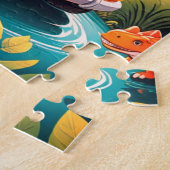 Dinosaur Vacation Trouble 30 Large Pieces on a  ジグソーパズル (側面)