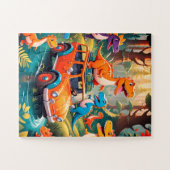 Dinosaur Vacation Trouble 30 Large Pieces on a  ジグソーパズル (横)