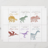 Dinosaur Valentine Cards for Kids レターヘッド (正面/裏面)