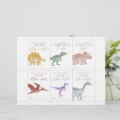Dinosaur Valentine Cards for Kids レターヘッド (スタンド正面)