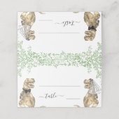 Dinosaur Wedding Guest Name プレイスカード (外部開封)