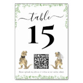 Dinosaur Wedding QR Code Table Number テーブルナンバー (正面)