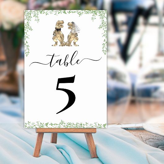 Dinosaur Wedding Table Number テーブルナンバー
