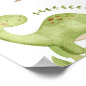 Dinosaur Welcome Sign ポスター (角)