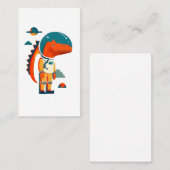 Dinosaure astronaute dans l'espace 名刺 (正面/裏面)