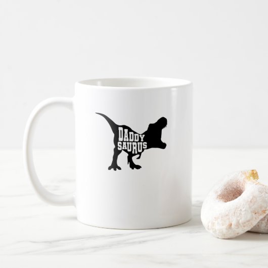 Dinosaurier Daddysaurus T-Rex コーヒーマグカップ (ドーナツ)