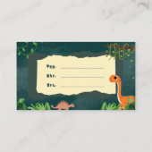 Dinosaurier-Dschungel-Spaß! – Geburtstagseinladung ノートカード (裏面)