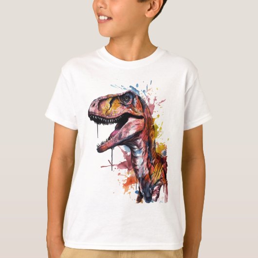 Dinosaurio Vibrante Velociraptor Tシャツ (正面)