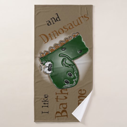 Dinosaurs and Bathtime バスタオル (バスタオル)