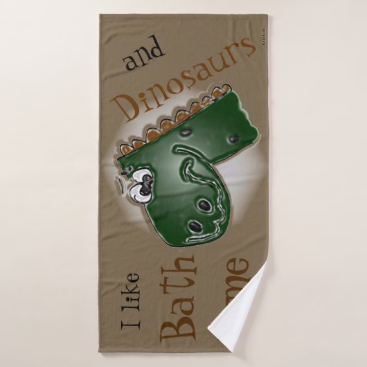 Dinosaurs and Bathtime バスタオル (バスタオル)