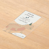 Dinosaurs Boho Prehistoric Party Animals Birthday アクリル招待状 (レイダウン)