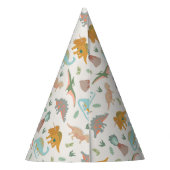 Dinosaurs Boho Prehistoric Party Animals Birthday パーティーハット (裏面)