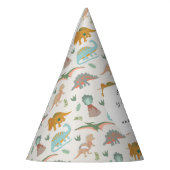 Dinosaurs Boho Prehistoric Party Animals Birthday パーティーハット (左)