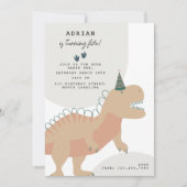 Dinosaurs Boho Prehistoric Party Animals Birthday 招待状 (正面)