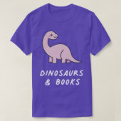 Dinosaurs & Books Kawaii Lover Anime Pastel Goth A Tシャツ (デザイン正面)