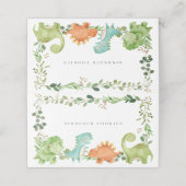 Dinosaurs Buffet Food Labels プレイスカード (外部開封)