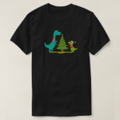 Dinosaurs Christmas Celebrating Tシャツ (デザイン正面)