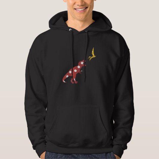 Dinosaurs Colourful Trex Retro International Dot D パーカ (正面)