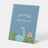 Dinosaurs Crossing, Baby Shower Cards & Gift 台座サイン (正面)
