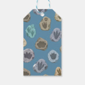 Dinosaurs Crossing Footprint Baby Shower  ギフトタグ (裏面)