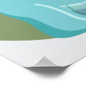 Dinosaurs Crossing, Pterodactyl, Welcome Sign ポスター (角)