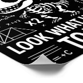 Dinosaurs Didn't Learn Math Funny Math Teacher Stu ポスター (角)