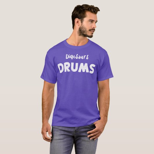 Dinosaurs Drums Music Tシャツ (正面フル)