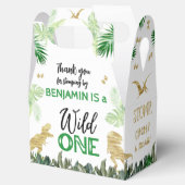 Dinosaurs First Birthday Party Wild One フェイバーボックス (オープン)