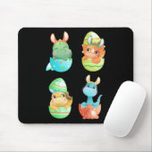 Dinosaurs Hatch Out Of Easter Eggs  マウスパッド (マウス)