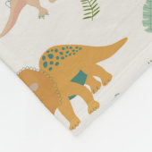 Dinosaurs Kids Hand Drawn Boho Dinosaur Bedroom フリースブランケット (角)