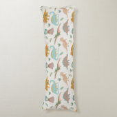 Dinosaurs Kids Hand Drawn Boho Dinosaur Bedroom ボディピロー (正面縦)