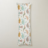 Dinosaurs Kids Hand Drawn Boho Dinosaur Bedroom ボディピロー (裏面 (縦))