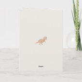 Dinosaurs Kids Hand Drawn Boho Dinosaur Pattern カード (裏面)