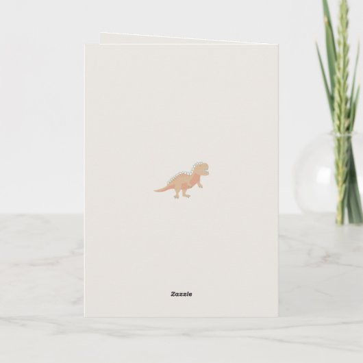 Dinosaurs Kids Hand Drawn Boho Dinosaur Pattern カード (裏面)