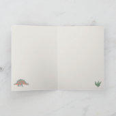 Dinosaurs Kids Hand Drawn Boho Dinosaur Pattern カード (内部)