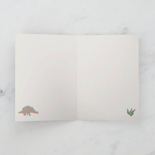 Dinosaurs Kids Hand Drawn Boho Dinosaur Pattern カード (内部)